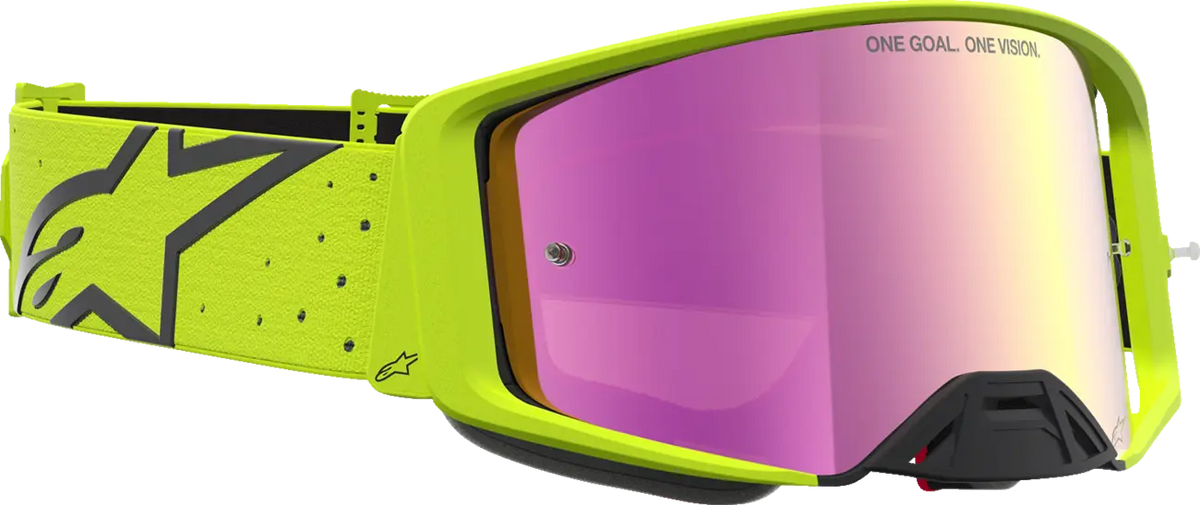 Alpinestars Supertech Vesta Goggles Yellow Fluo Black Mirror-Red