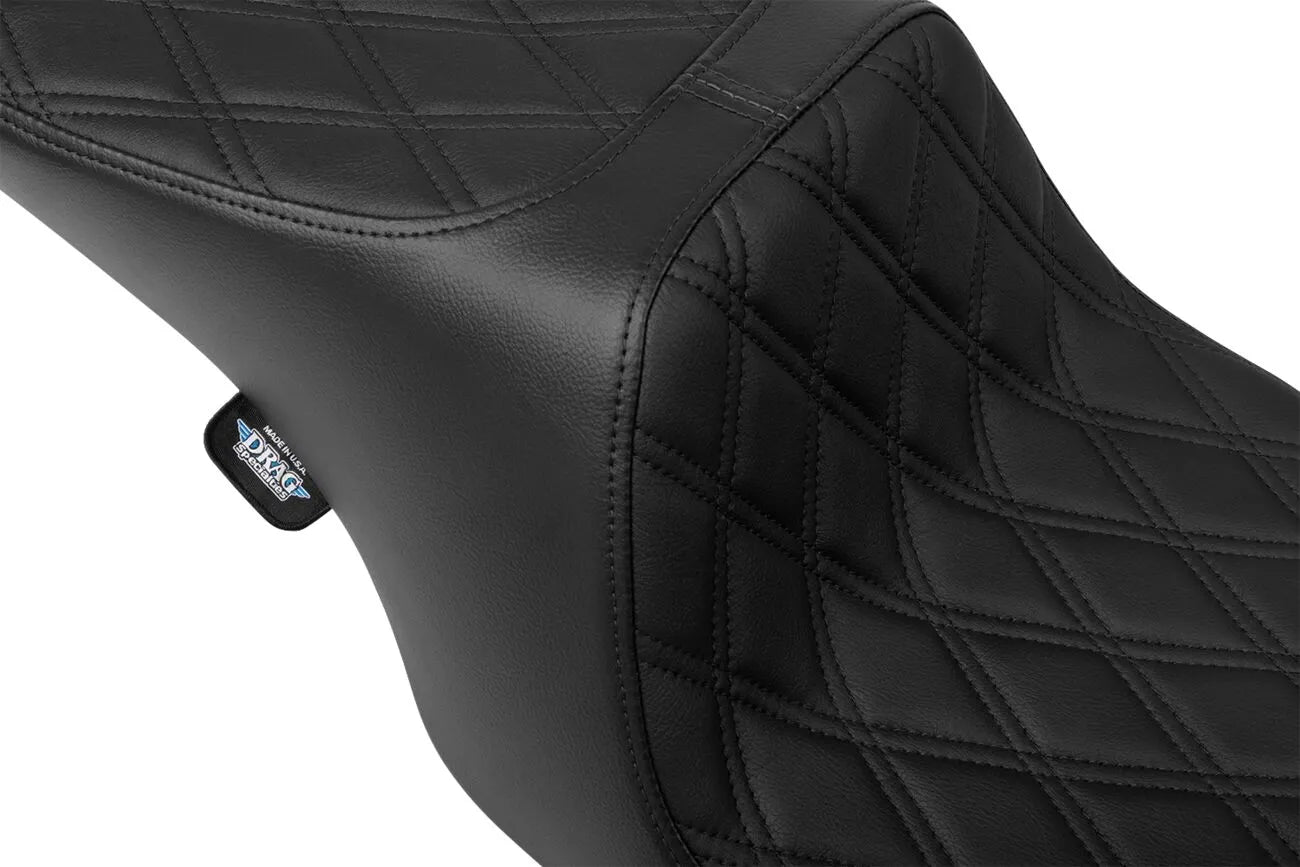 Drag Specialties Performance Predator 2-up Seat - For Harley Davidson