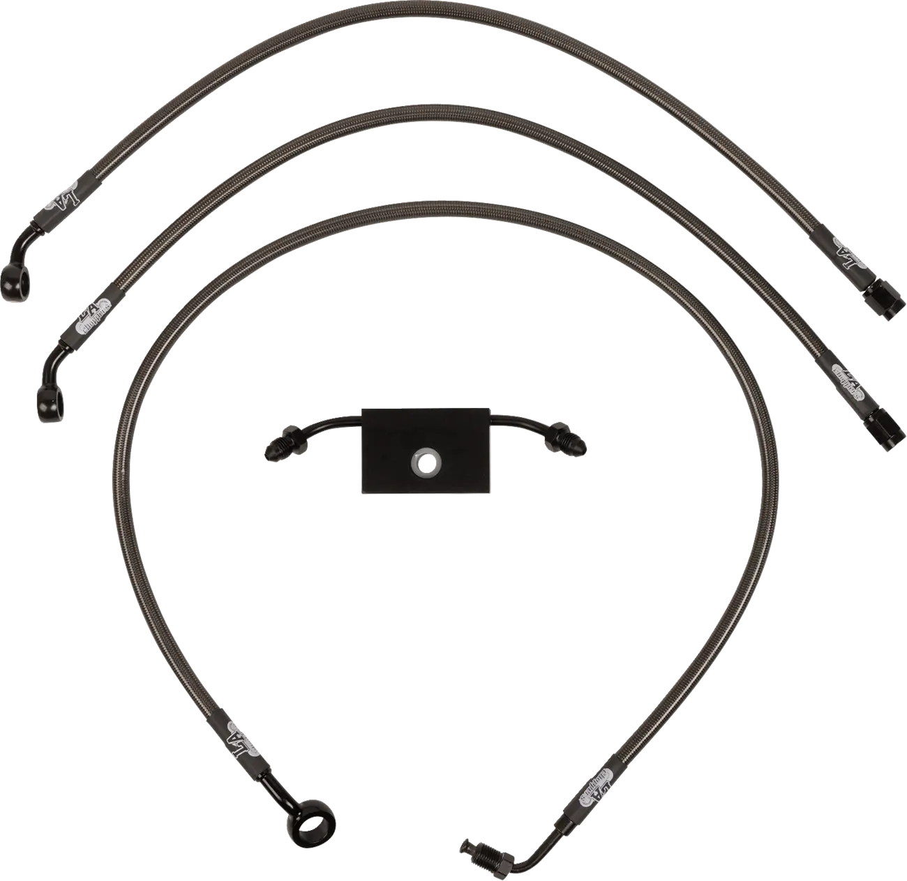 La Choppers Midnight Braided Bremsleitungssatz mit ABS
