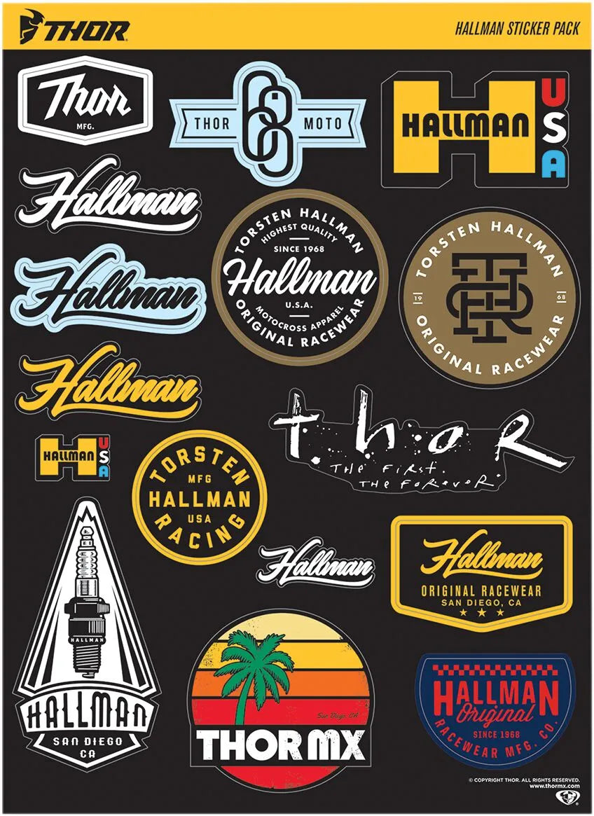 Thor Hallman Decal Sheet - Multi-color Vinyl