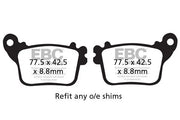 Ebc Vee Semi-Sinter Bremsbeläge - Hinten