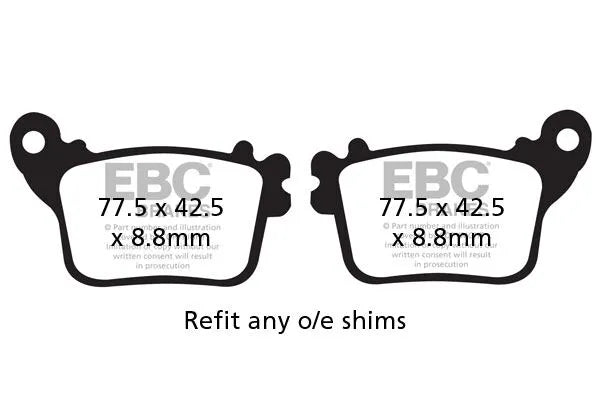 Ebc Vee Semi-Sinter Bremsbeläge - Hinten