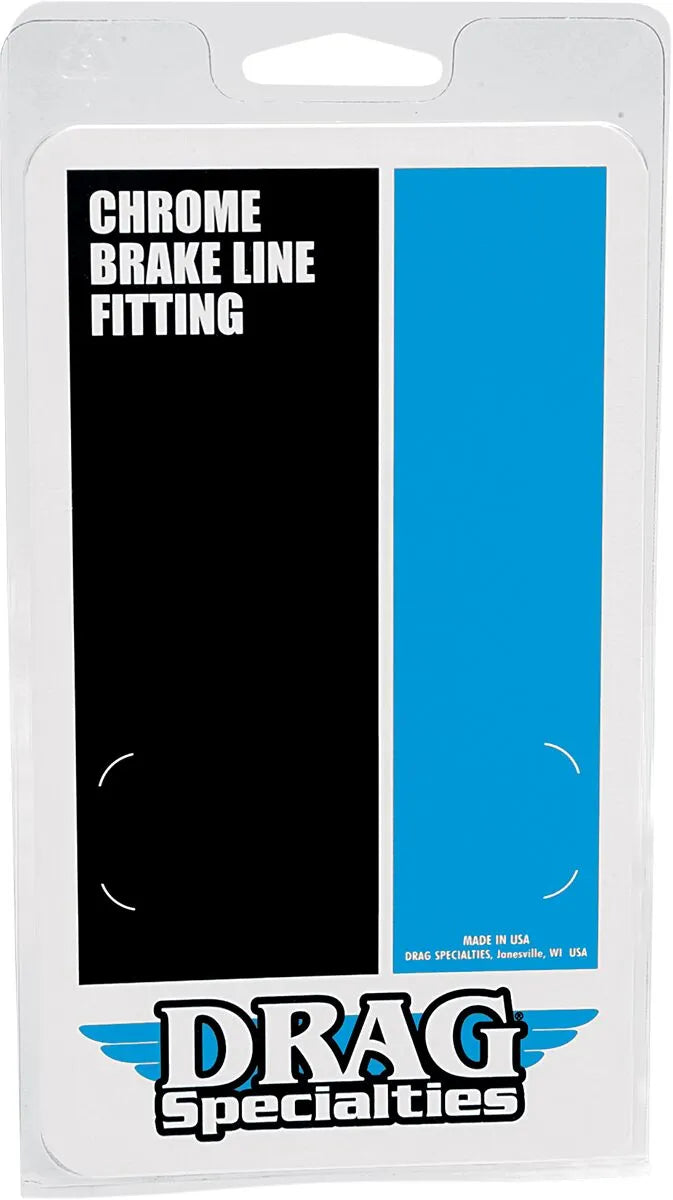 Drag Specialties Chromstahl Doppel-Scheibenbremsleitungs-T-Stück