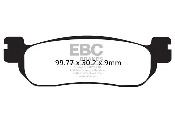 Ebc Sfa-hh Sintered Brake Pads For Scooters - Rear