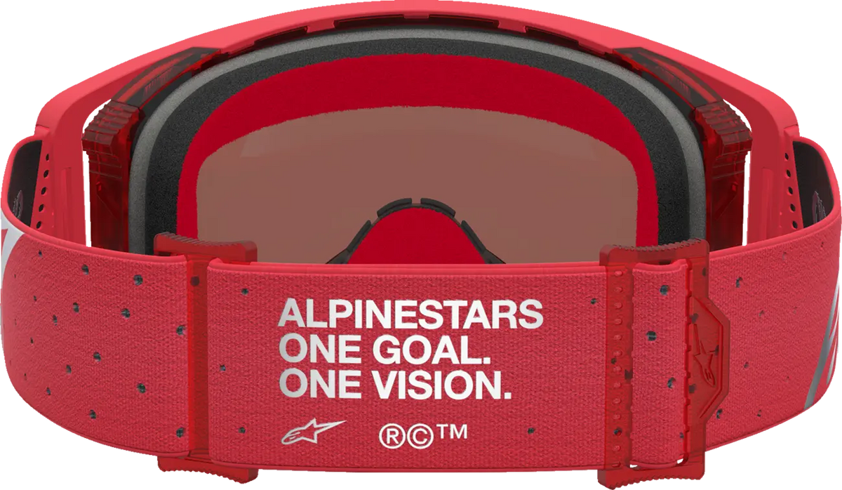 Alpinestars Supertech Vesta Goggle Red Fluo Chrome Mirror-Silver