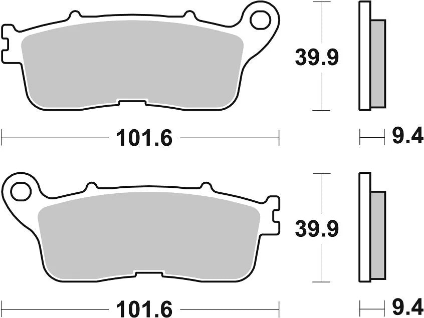 SBS LS Street Excel Sinter Bremsbeläge Hinten - Hinten