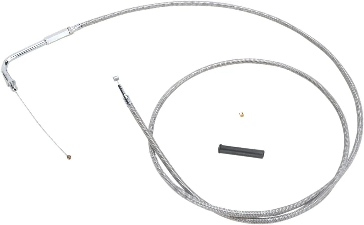 Drag Specialties Stainless Braided Throttle Cable