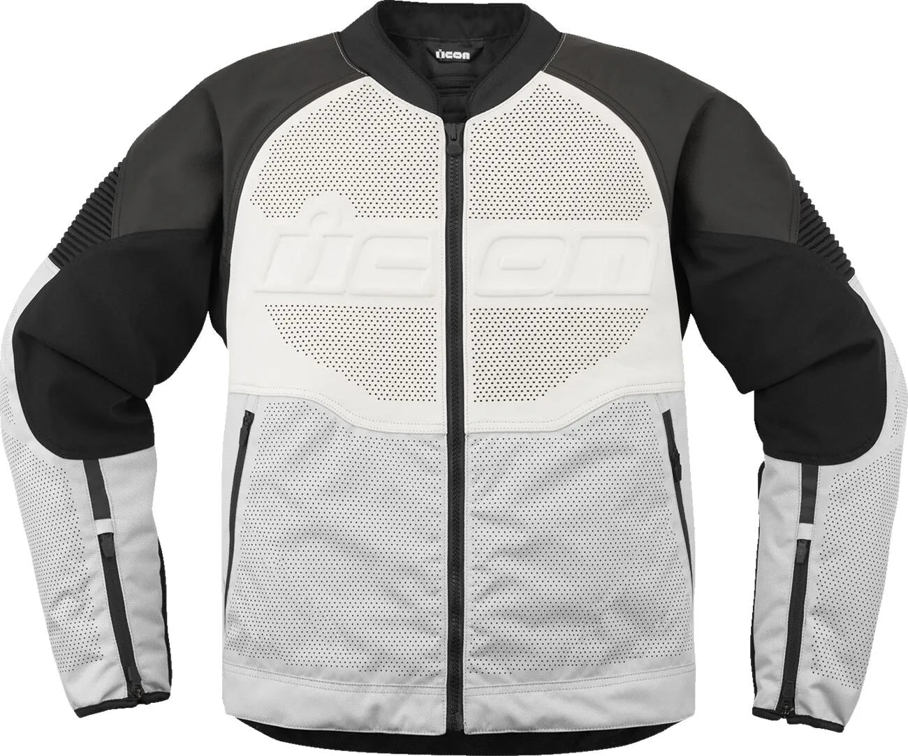 Icon Overlord3™ Leather Jacket - Black/White