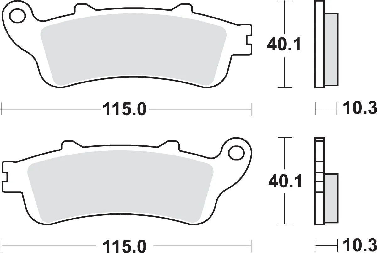 Sbs Ls Street Excel Sintered Hinterrad-Bremsbeläge - Hinten