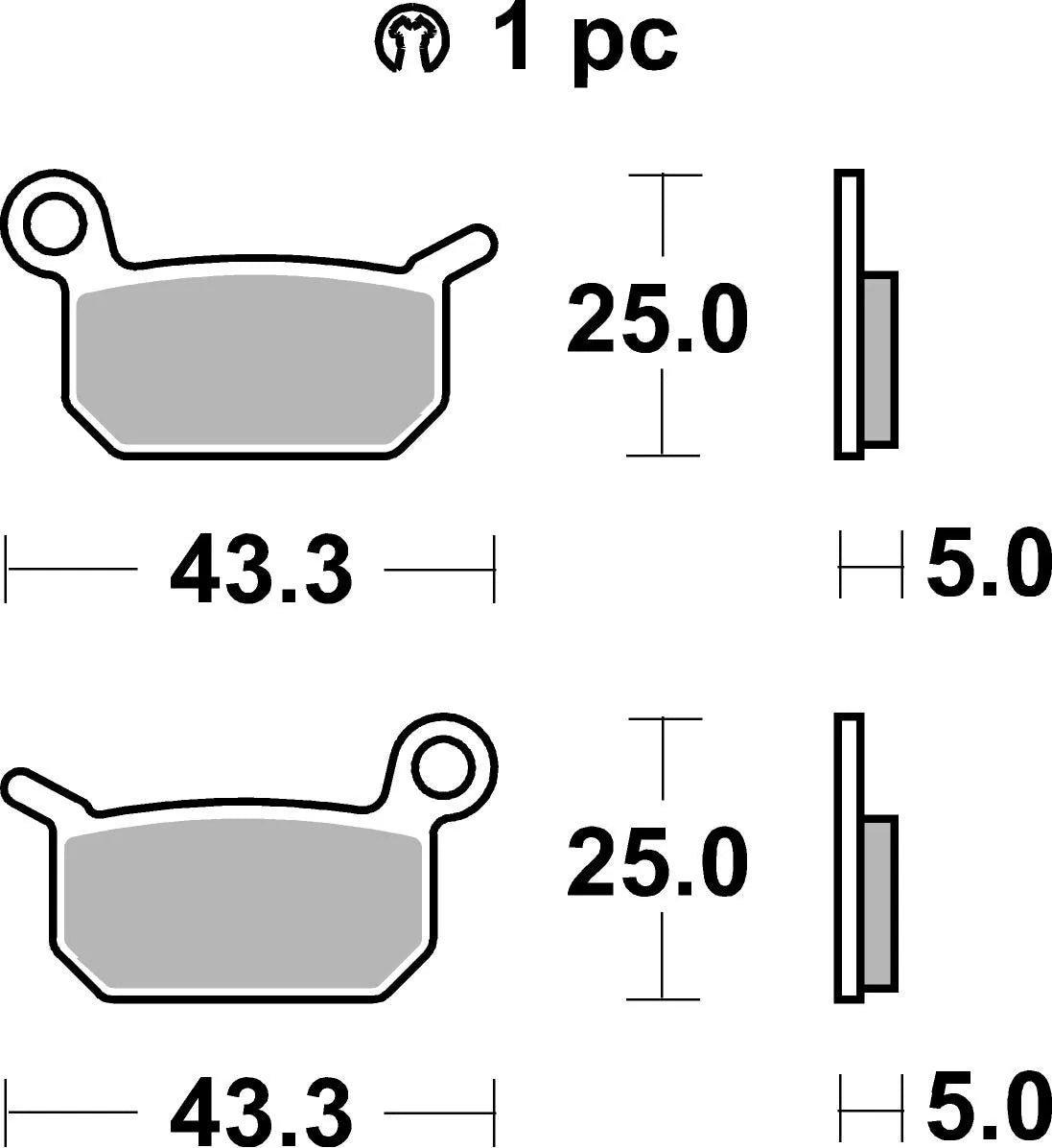 SBS RSI Offroad Racing Sintered Bremsbeläge Set - Vorne & Hinten
