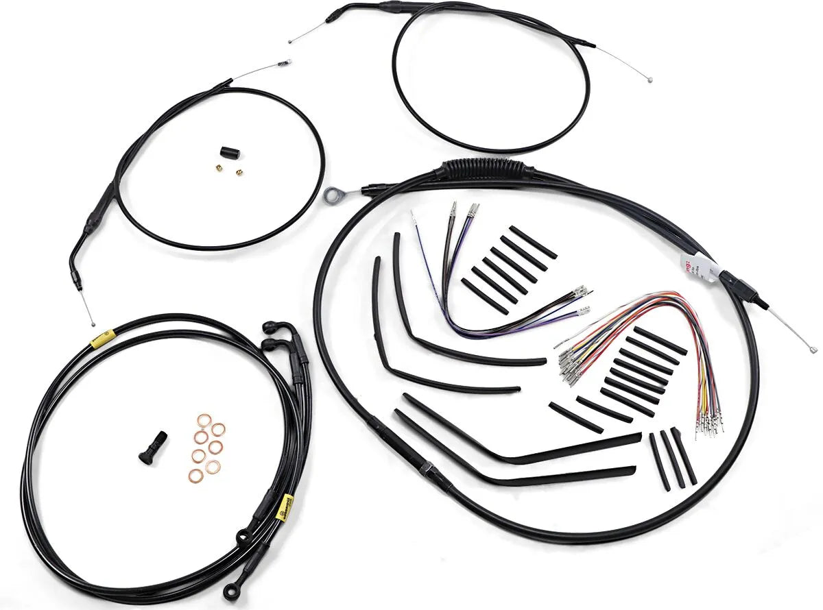 Burly Brand Jail Bar Cable Kit for 12" Handlebars
