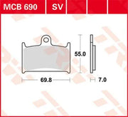 Trw Sv Series Sinterbremsbeläge - Vorne