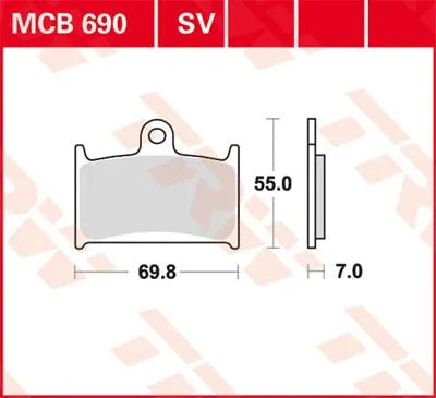 Trw Sv Series Sinterbremsbeläge - Vorne