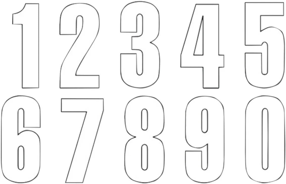 Blackbird Racing Number Plate Graphics - Three Series Numbers