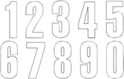 Blackbird Racing Number Plate Graphic - White (3-pack)