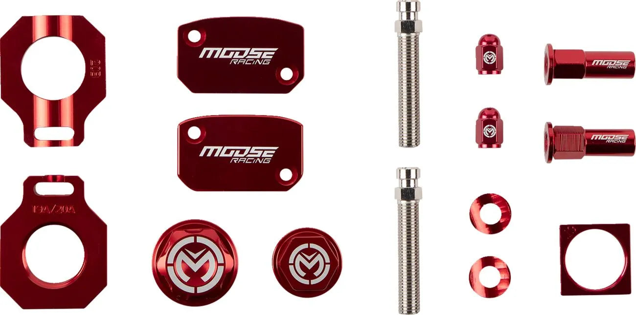 Moose Offroad Red Anodized Bling Kit for Off-Road Bikes