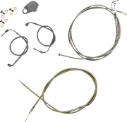 La Choppers Standard Stainless Braided Cable Kit for Ape Hangers
