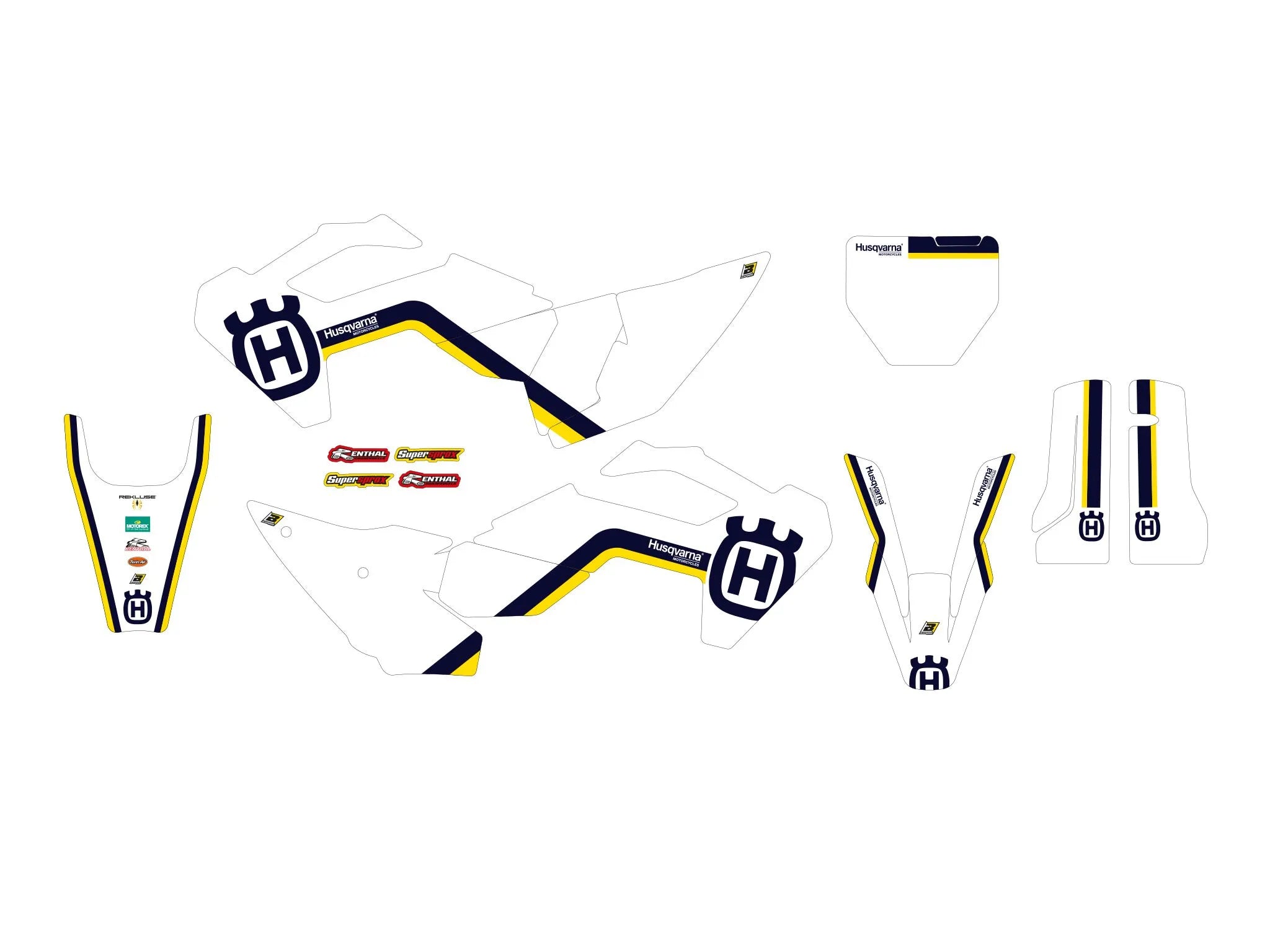 Blackbird Racing Retro Graphic Kit For Husqvarna