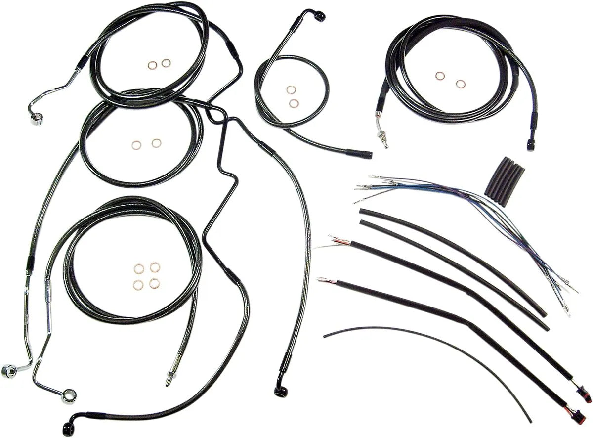 MAGNUM SHIELDING Black Pearl Handlebar Kit for Ape Hanger