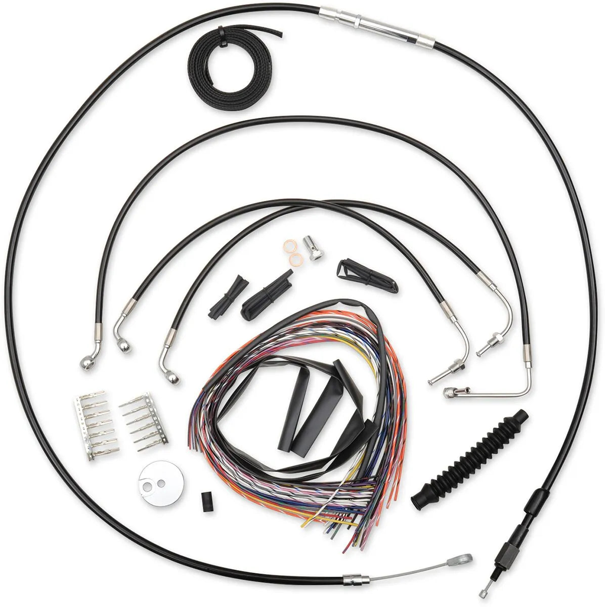 LA CHOPPERS Complete Handlebar Cable/Brake Line Kit