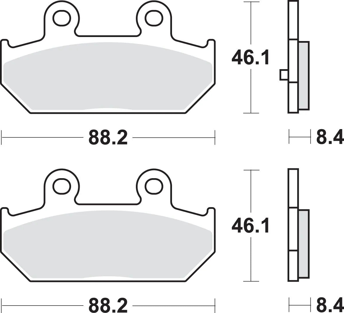 Sbs Ms Scooter Maxi Sinter Bremsbeläge - Hinten