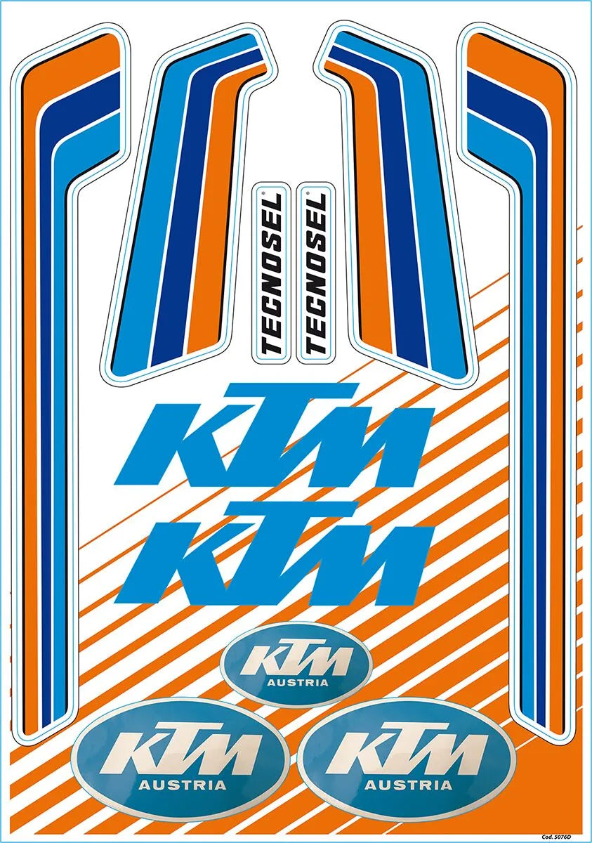Tecnosel Sticker Sheet For Ktm Vintage Bikes