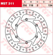Trw Runde Feste Bremsscheibe Für 250-299mm Scheiben - Vorne