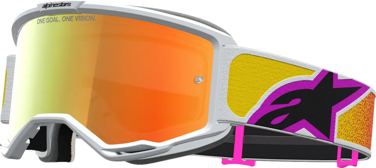 Alpinestars Vision 5 Drag Goggles Orange Red Mirror-Red