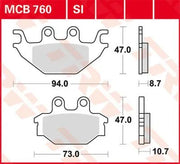Trw All Round Sintermetall Bremsbeläge Satz Von 2