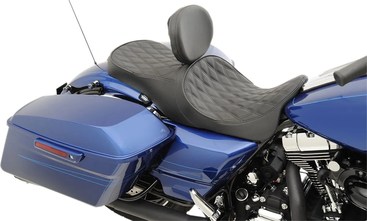 2-Up Drag Specialties Touring Seat - Forward Position - For Harley Davidson