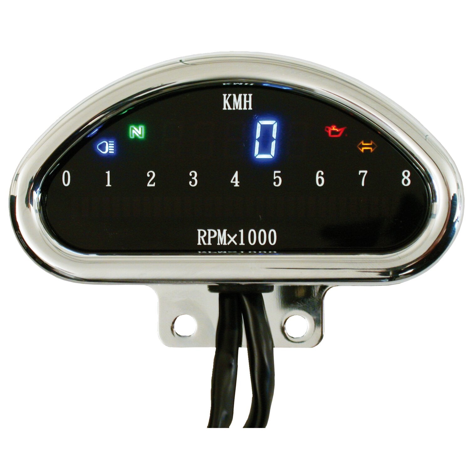 MCS Electronic cnc aluminum speedometer (kmh) chrome