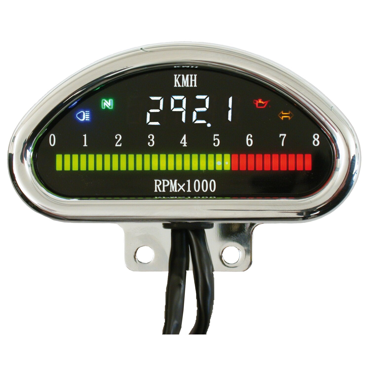 MCS Electronic cnc aluminum speedometer (kmh) chrome