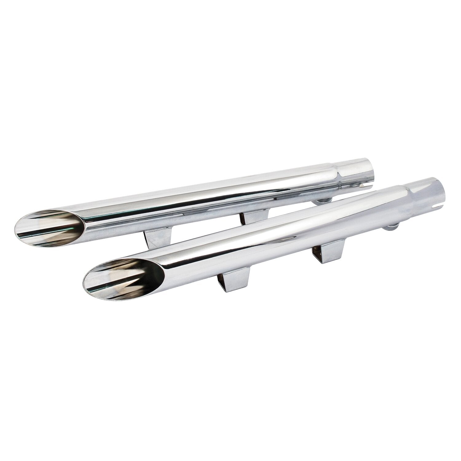 MCS 2" Drag Pipe slip-on extension set chrome