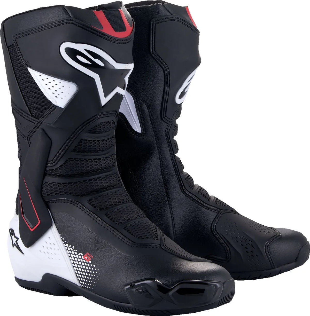 Alpinestars SMX-6 V3 Boots Black/White/Red Graphic