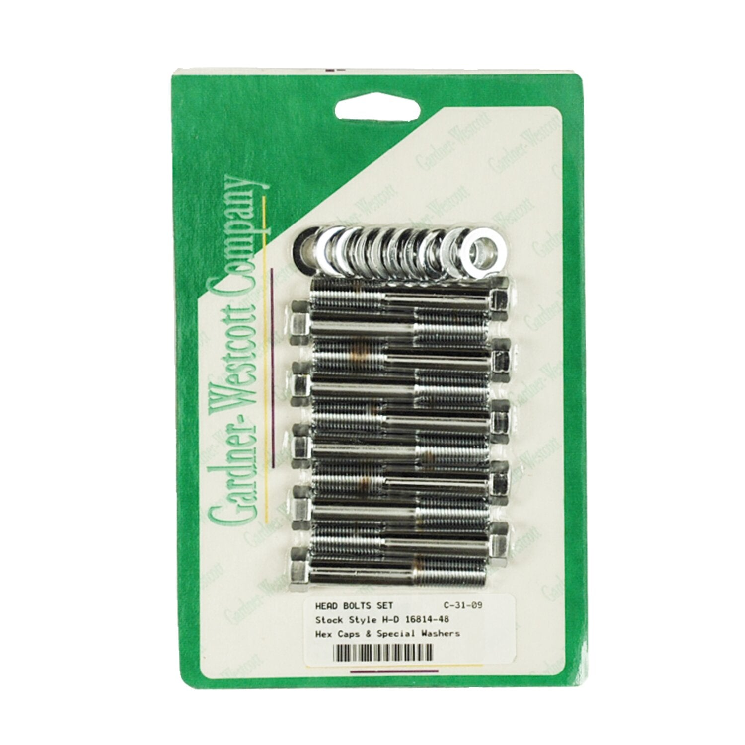 Gardner-Westcott Head bolt kit hex - chrome stock style