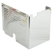 MCS Battery side cover ribbed - Chrome