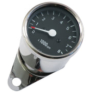 MCS Mini mechanical tachometer - 8000 RPM - Chrome