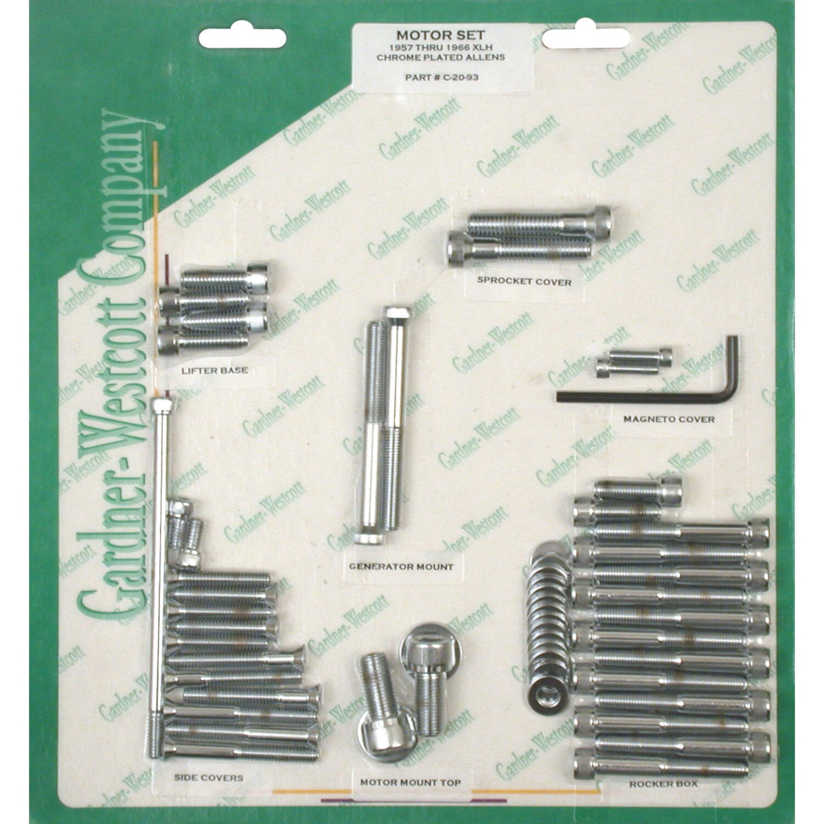 Gardner-Westcott Motor screw set chr - allen