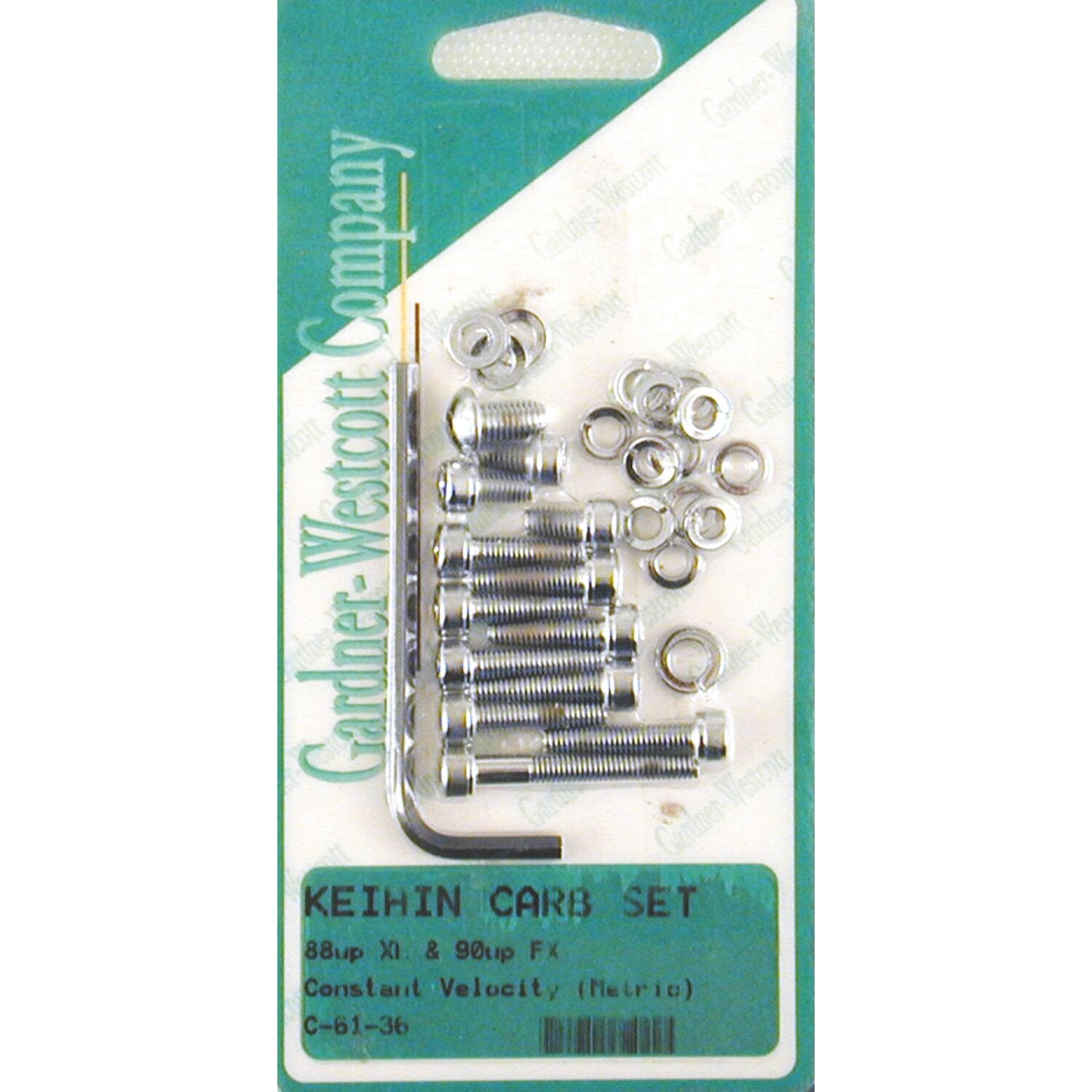 Gardner-Westcott Keihin CV floatbowl mount kit - Chrome allen