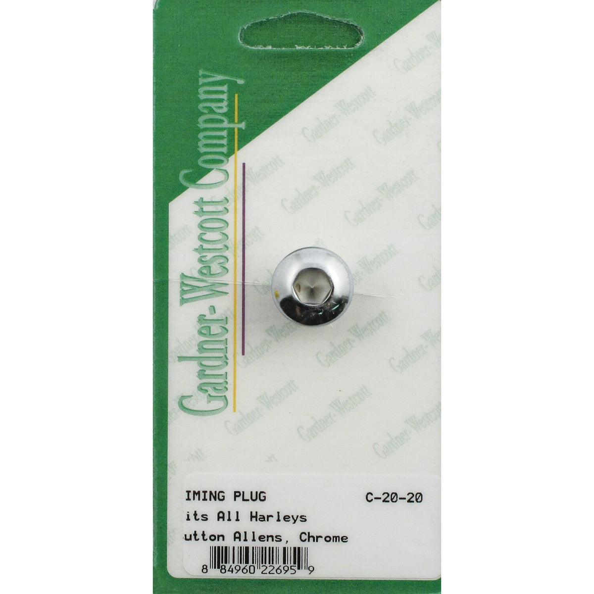 Gardner-Westcott timing plug - Buttonhead chrome