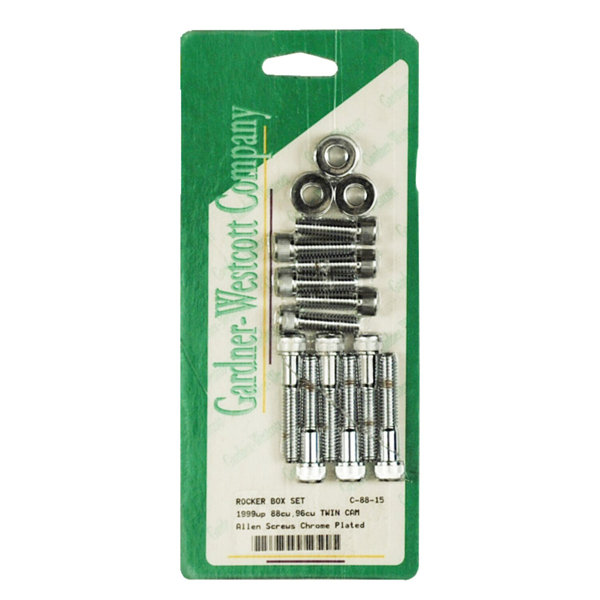 Gardner-Westcott rocker box top bolt kit - Allen chrome