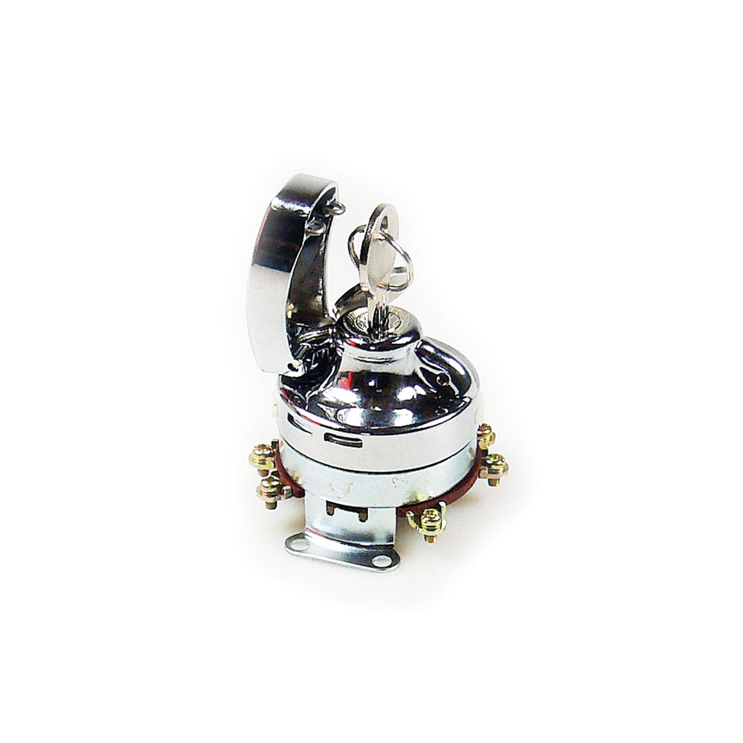 MCS FL style ignition switch 'electronic' - flat key - Chrome