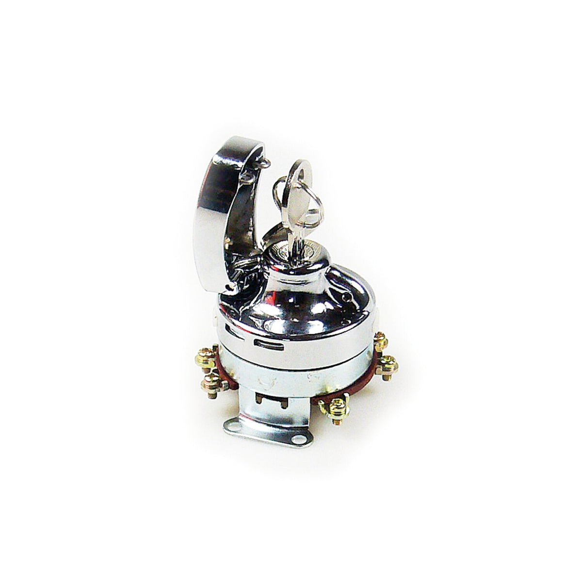 MCS FL style ignition switch 'electronic' - flat key - Chrome