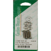 Gardner-Westcott License plate to bracket mount kit - Chrome - Hex