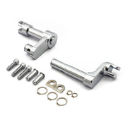 MCS Foot peg conversion bracket kit - +2" extended - Chrome