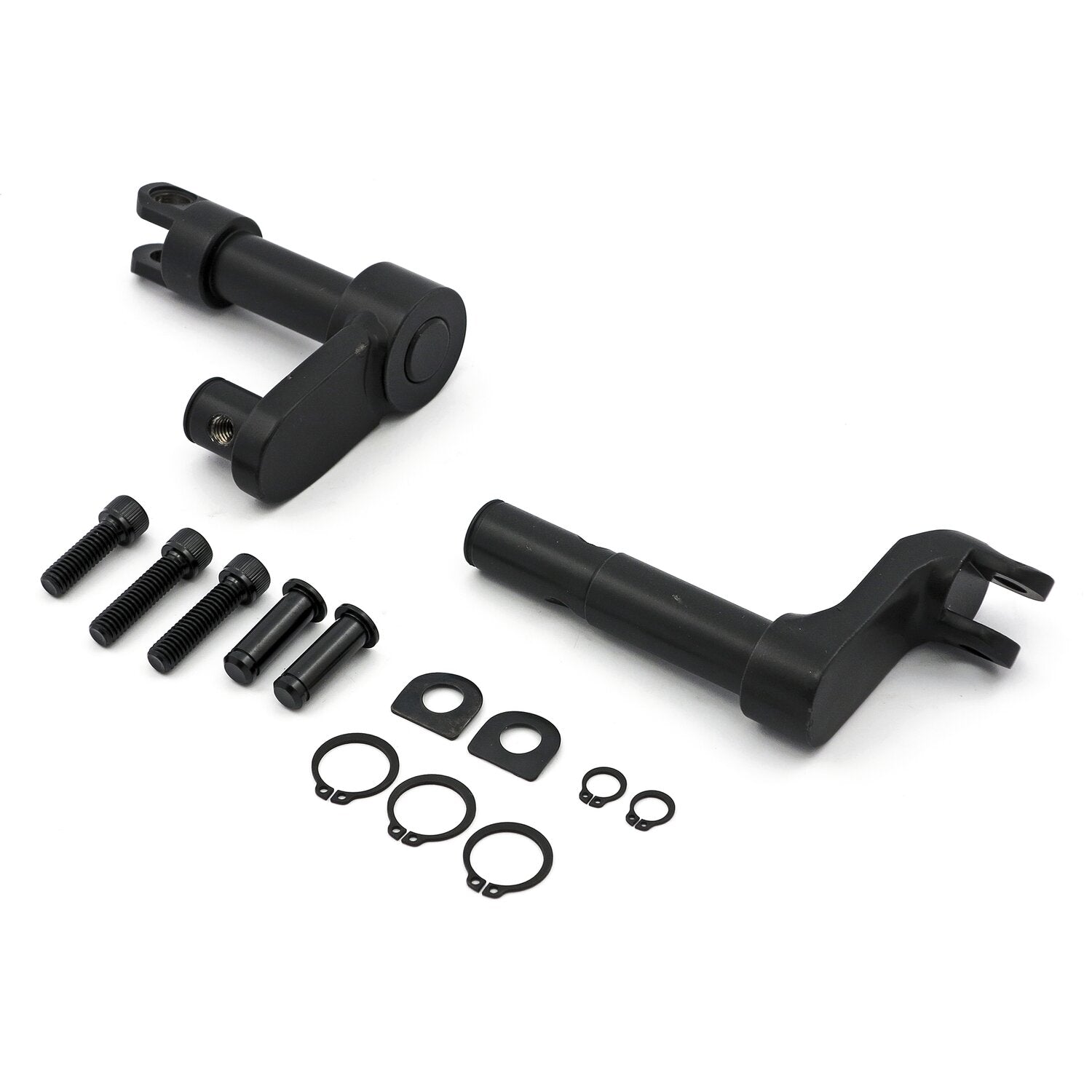 MCS Foot peg conversion bracket kit - +2" extended - Black