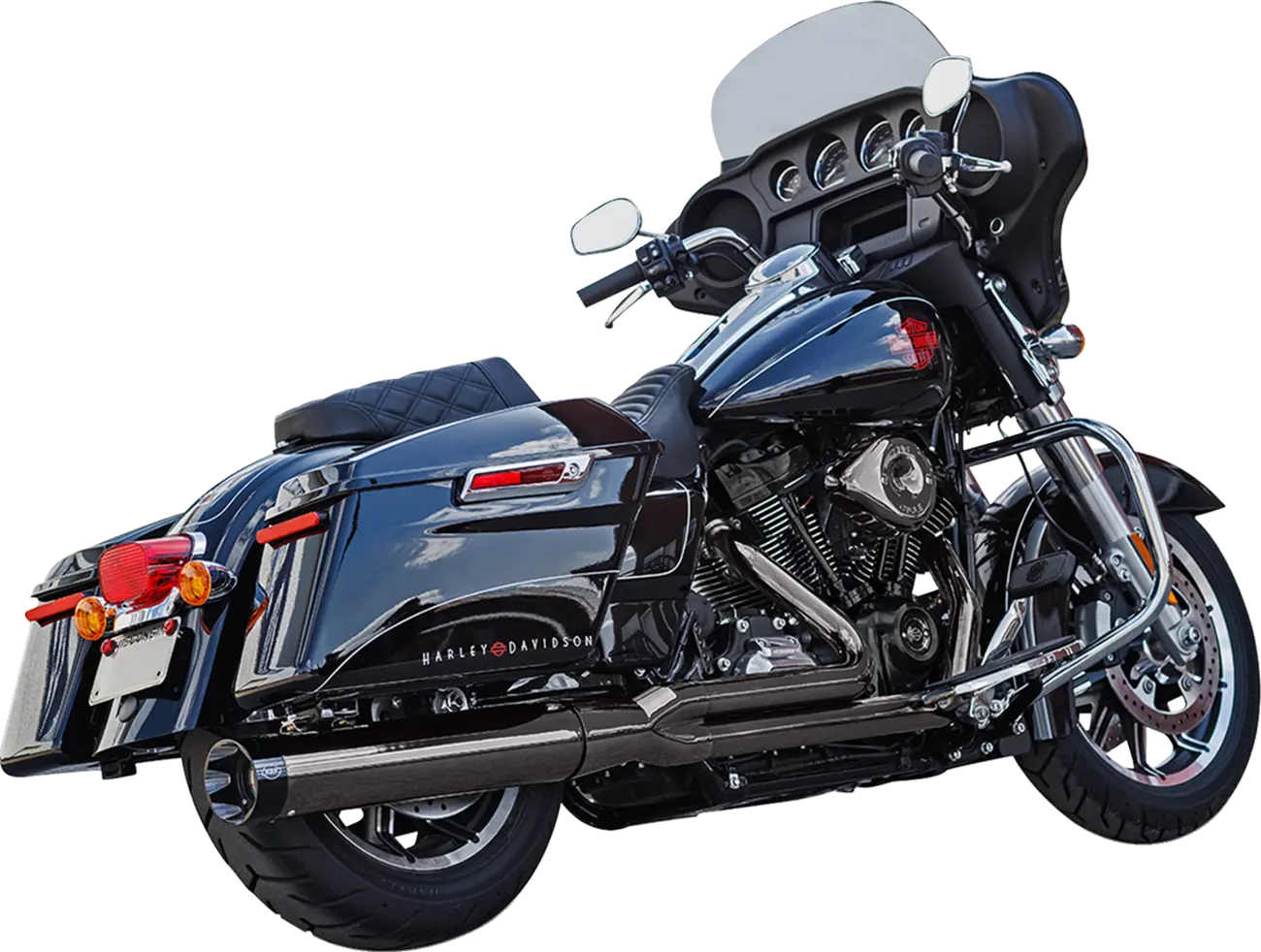 S&s Cycle 2-into-1 Sidewinder Exhaust System In Chrome