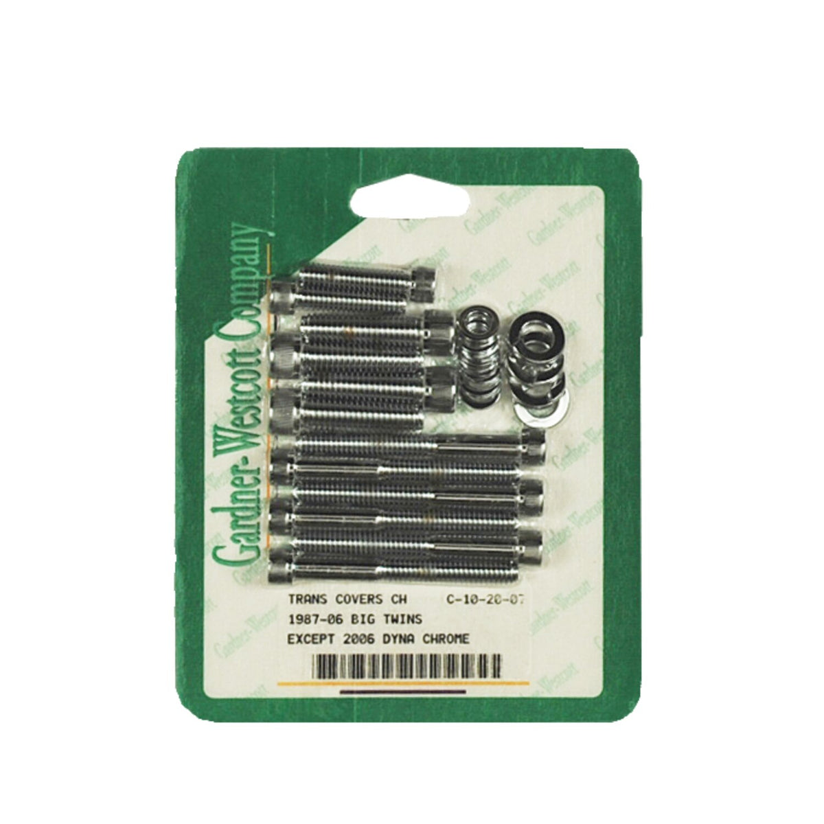 Gardner-Westcott transmission side cover screw kit - Chrome Allen head