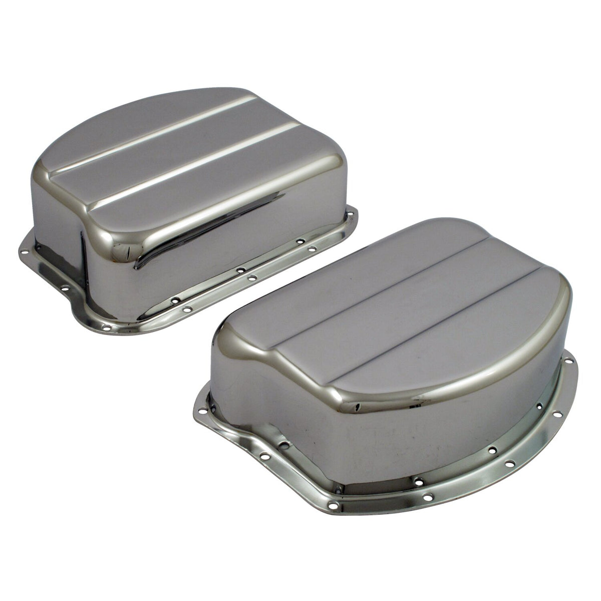 MCS Panhead rocker cover set - Chrome