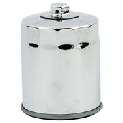 MCS spin-on oil filter with top nut - Chrome